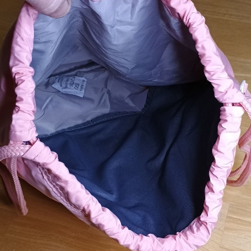 Adidas Pink Trefoil Cinch Backpack With Side Zippered Pocket - Picture 4 of 6